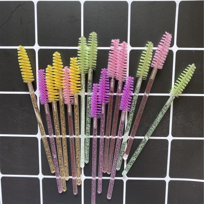 America Hotselling 50/100pcs Disposable Mascara Wands Eyelash Brush Red Custom Private Label Eyelash Tool Brush